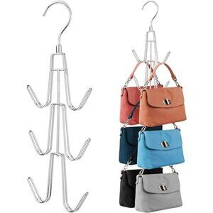 ZEDODIER Purse Hanger Organizer 2 Pack Closet Handbag Holder Metal Rack